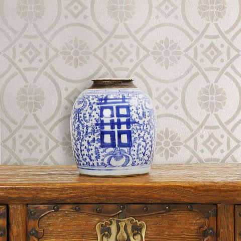 Oriental Wall Stencils | Eastern Tile Stencils for Painted Accent Walls