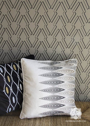 Patterned Home Decor with Trendy Designs - Stenciling Walls with Arrow Outline Wall Stencils