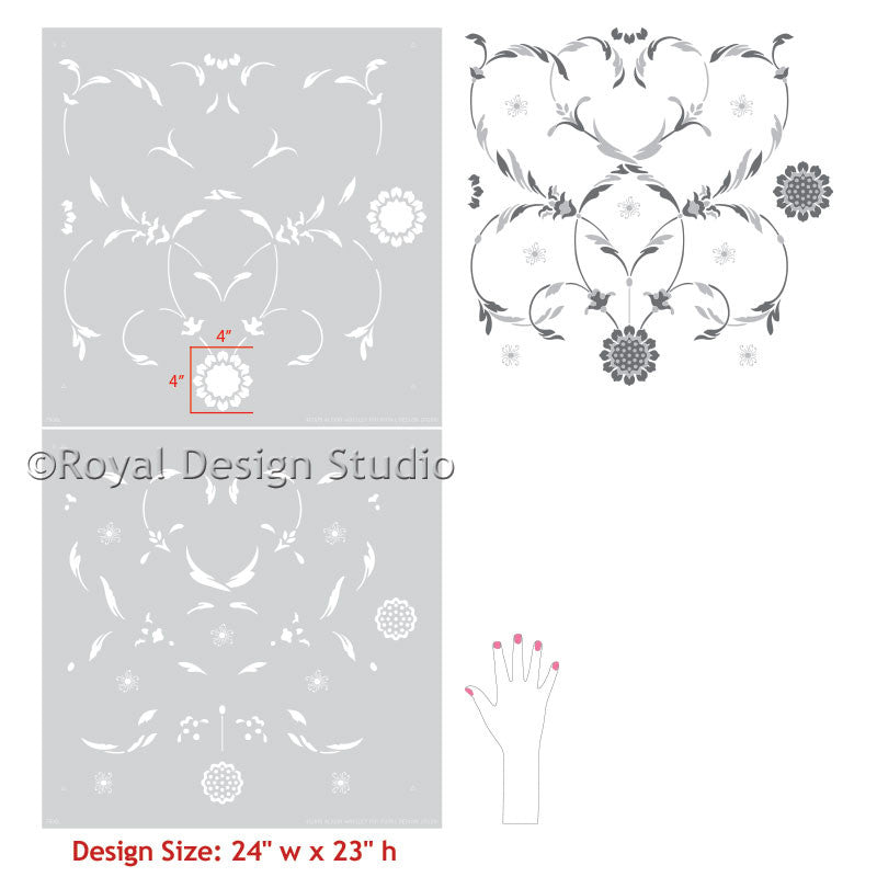 Painting Walls with Classic Italian Wall Stencils and Wallpaper Patterns - Royal Design Studio