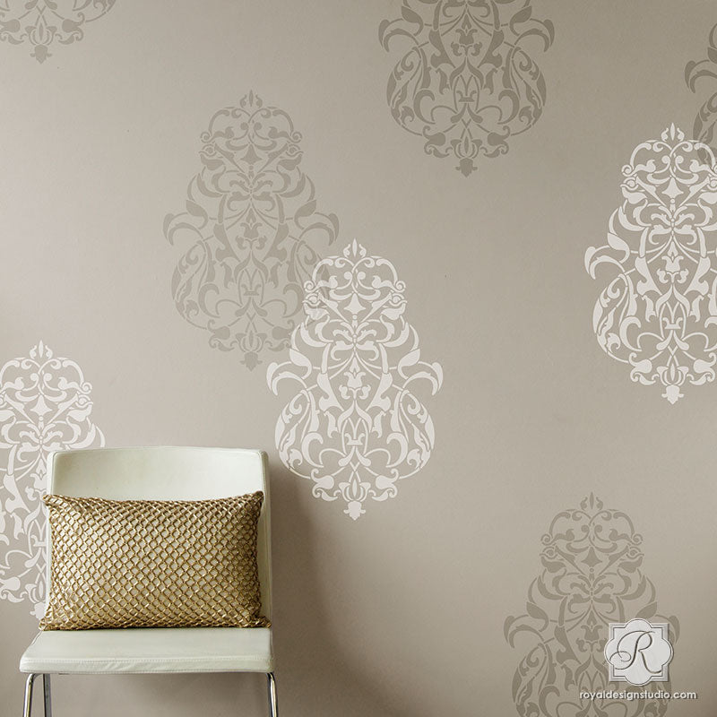 Bohemian Moroccan Decor with Large Wall Stencils - Royal Design Studio