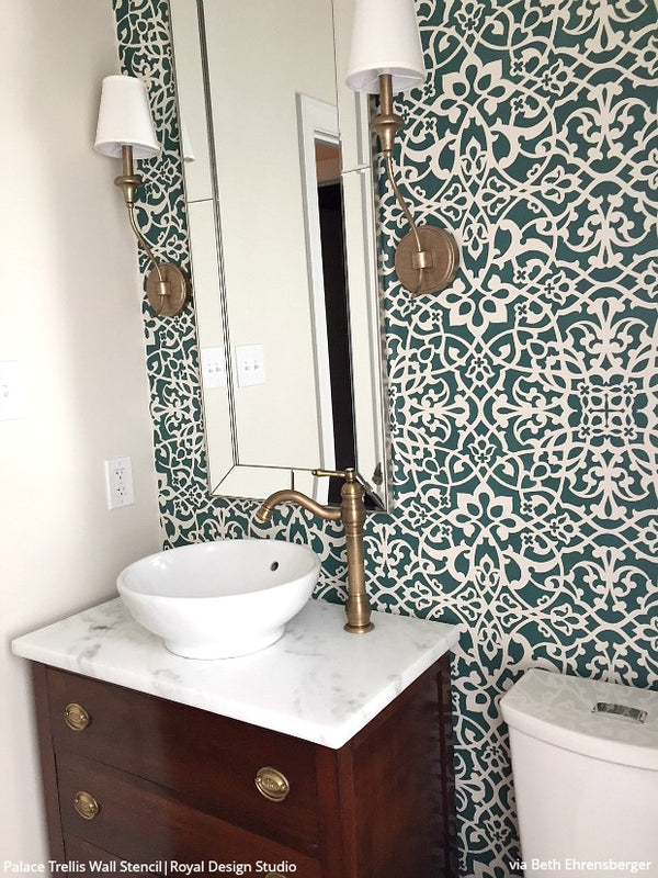 Palace Trellis Moroccan Wall Stencil